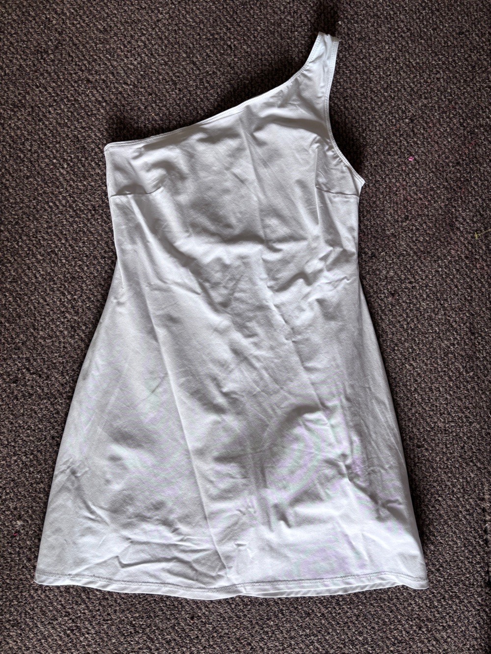 Abercrombie & Fitch White One-Shoulder Atheletic Dress